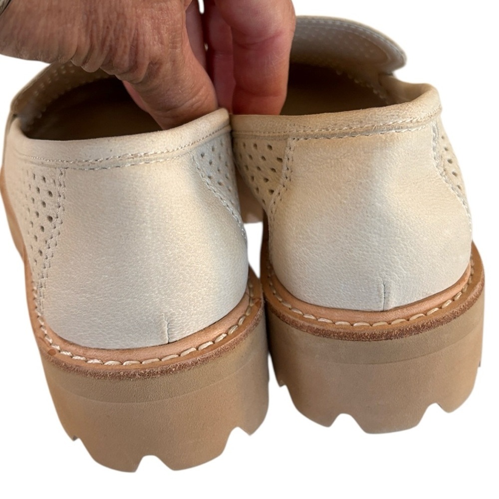 Like New Dolce Vita Leather Malila Loafers Ivory Size 7.5 - Picture 7 of 10